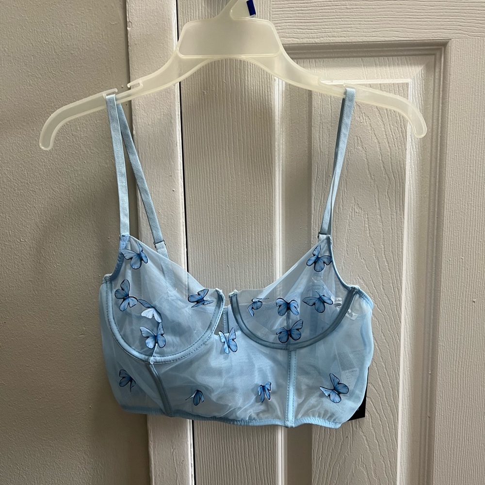 Blue Butterfly Bustier